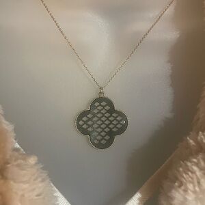 Gold and Grey Pendant Necklace